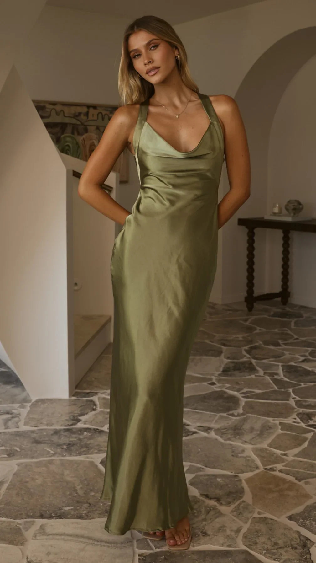 Eva Maxi Dress - Olive