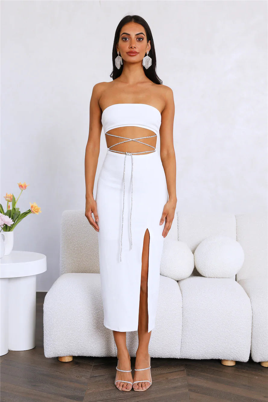 Live Big Midi Dress White