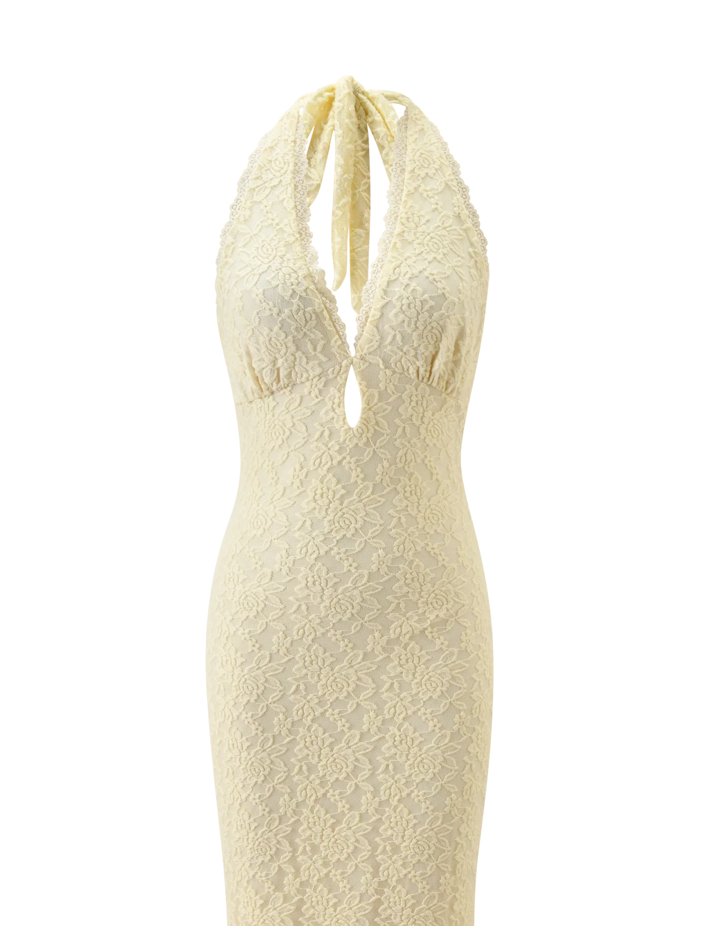 MAVEN LACE MAXI DRESS - PASTEL YELLOW