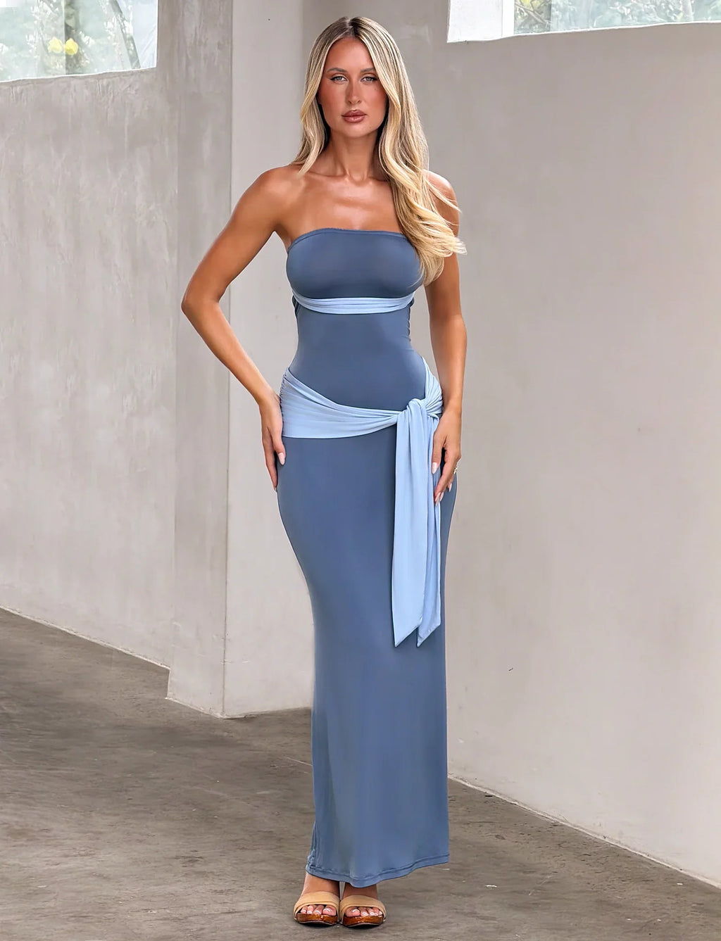 TOVE MAXI DRESS - BLUE