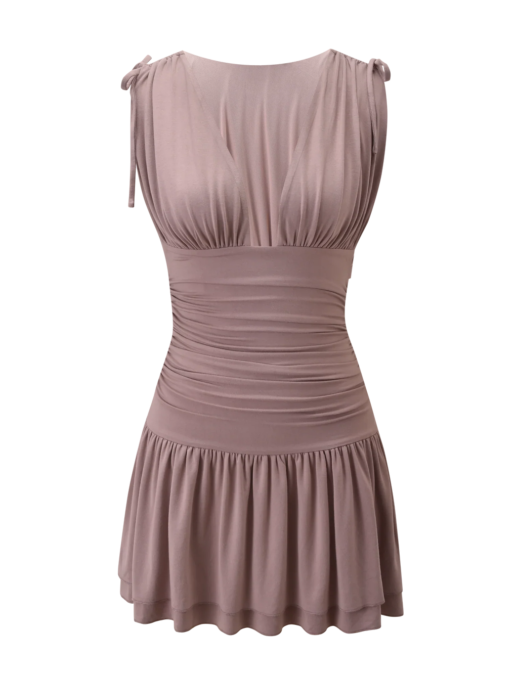 HALONA MINI DRESS - MOCHA