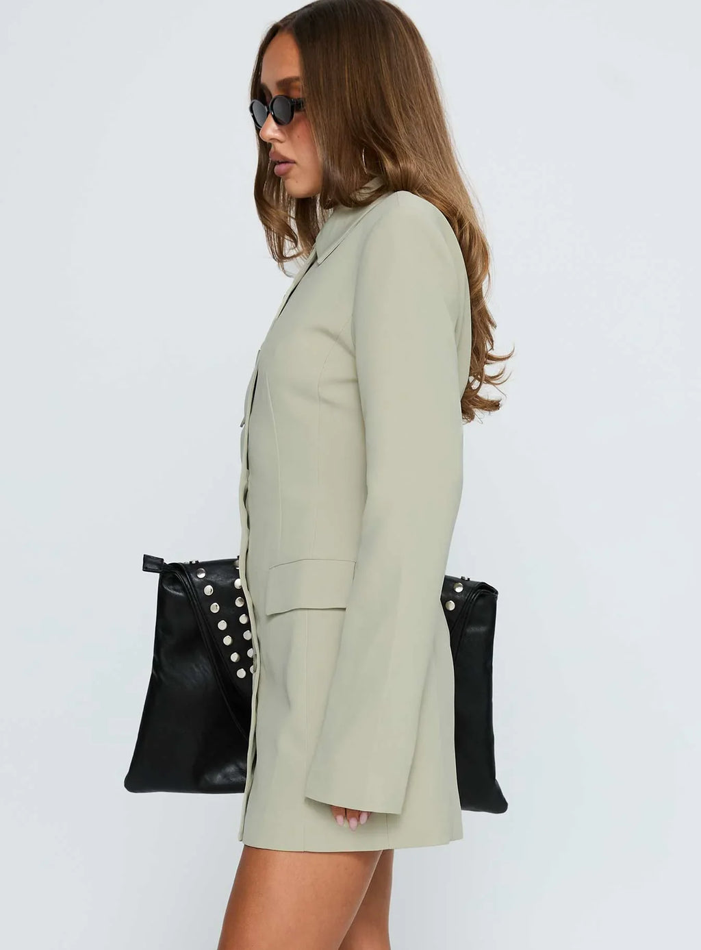 Cheri Long Sleeve Mini Dress Matcha
