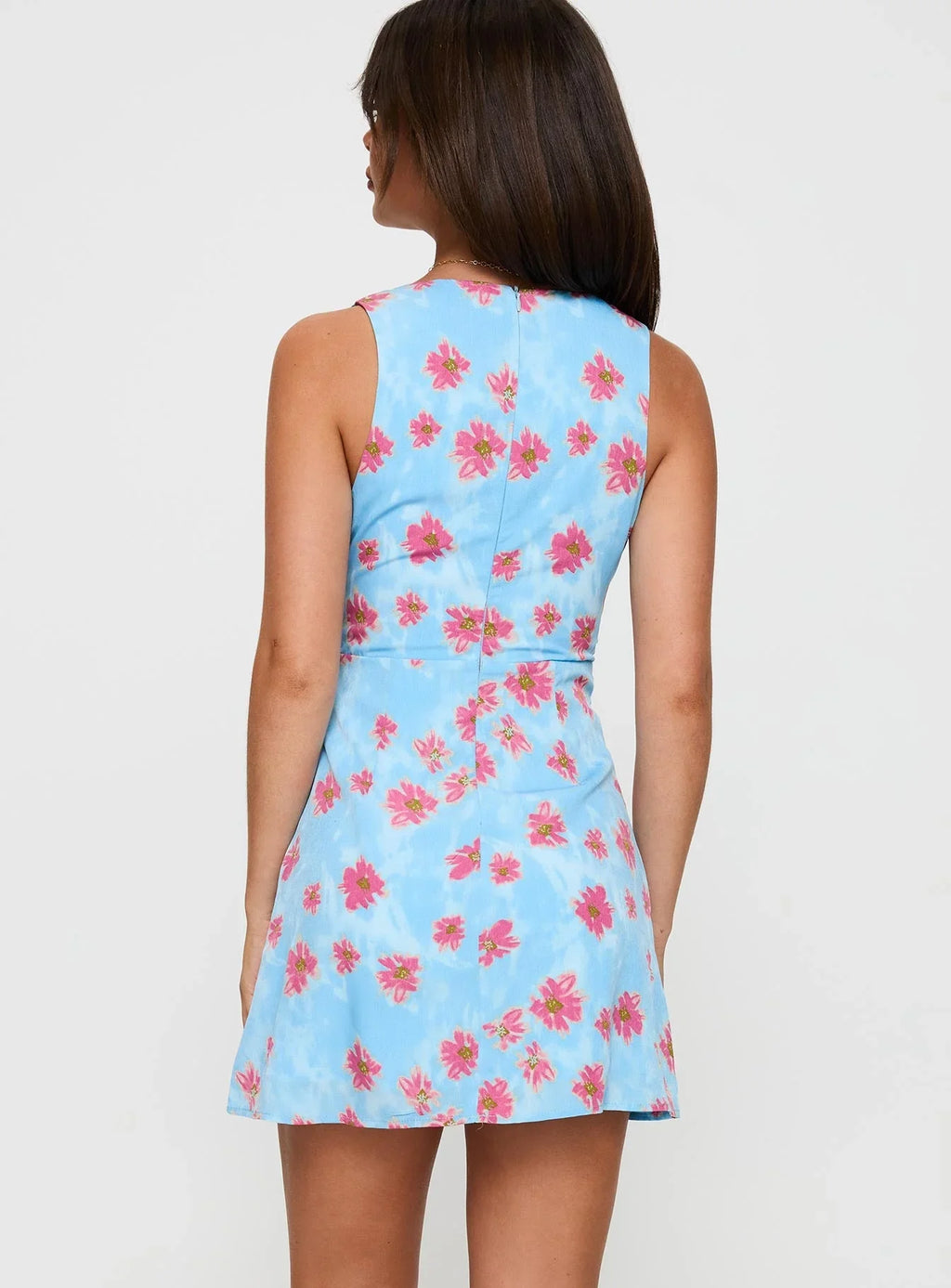 Pink Skies Mini Dress Blue