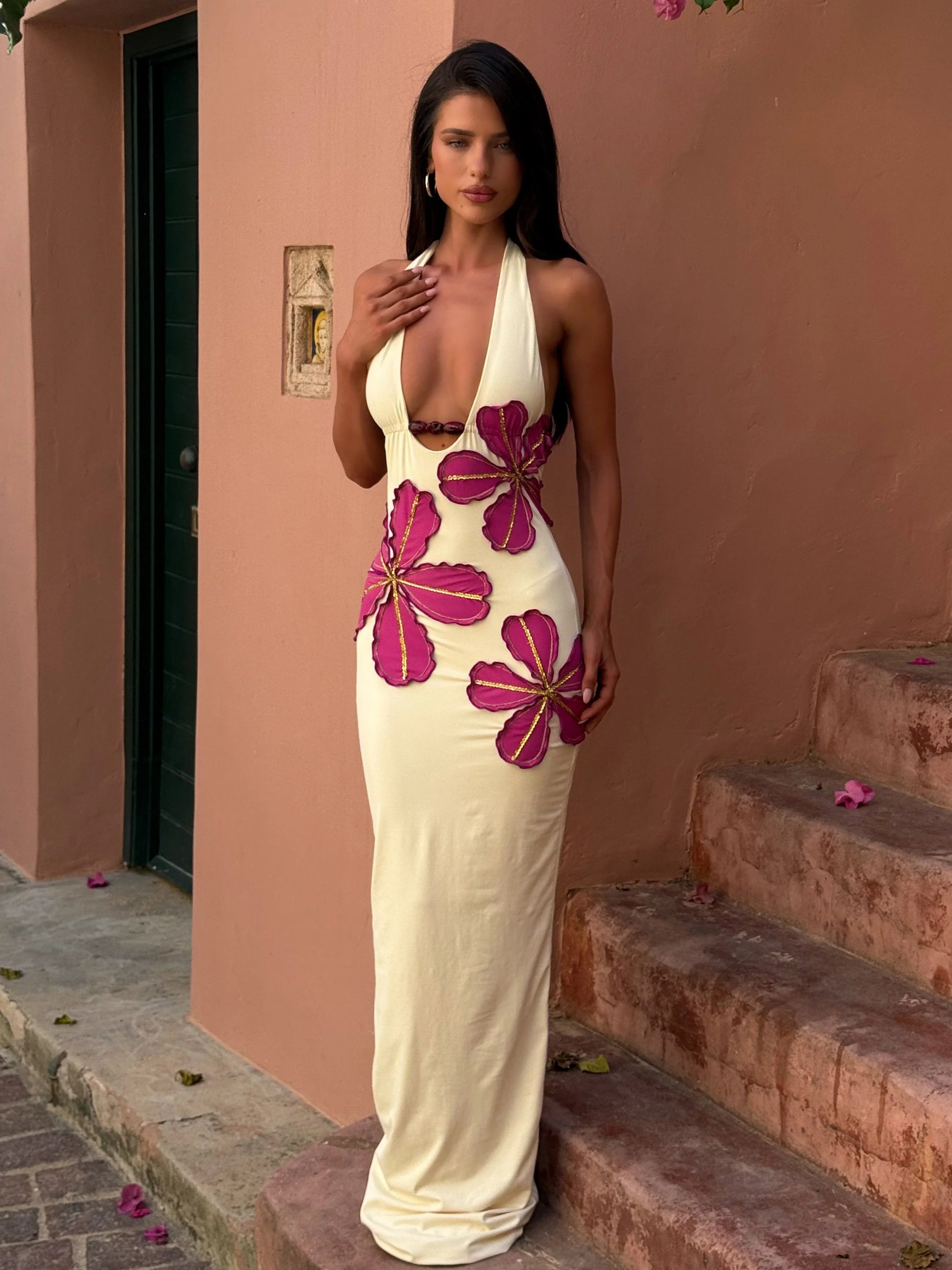 SIYA MAXI DRESS BUTTER CREAM