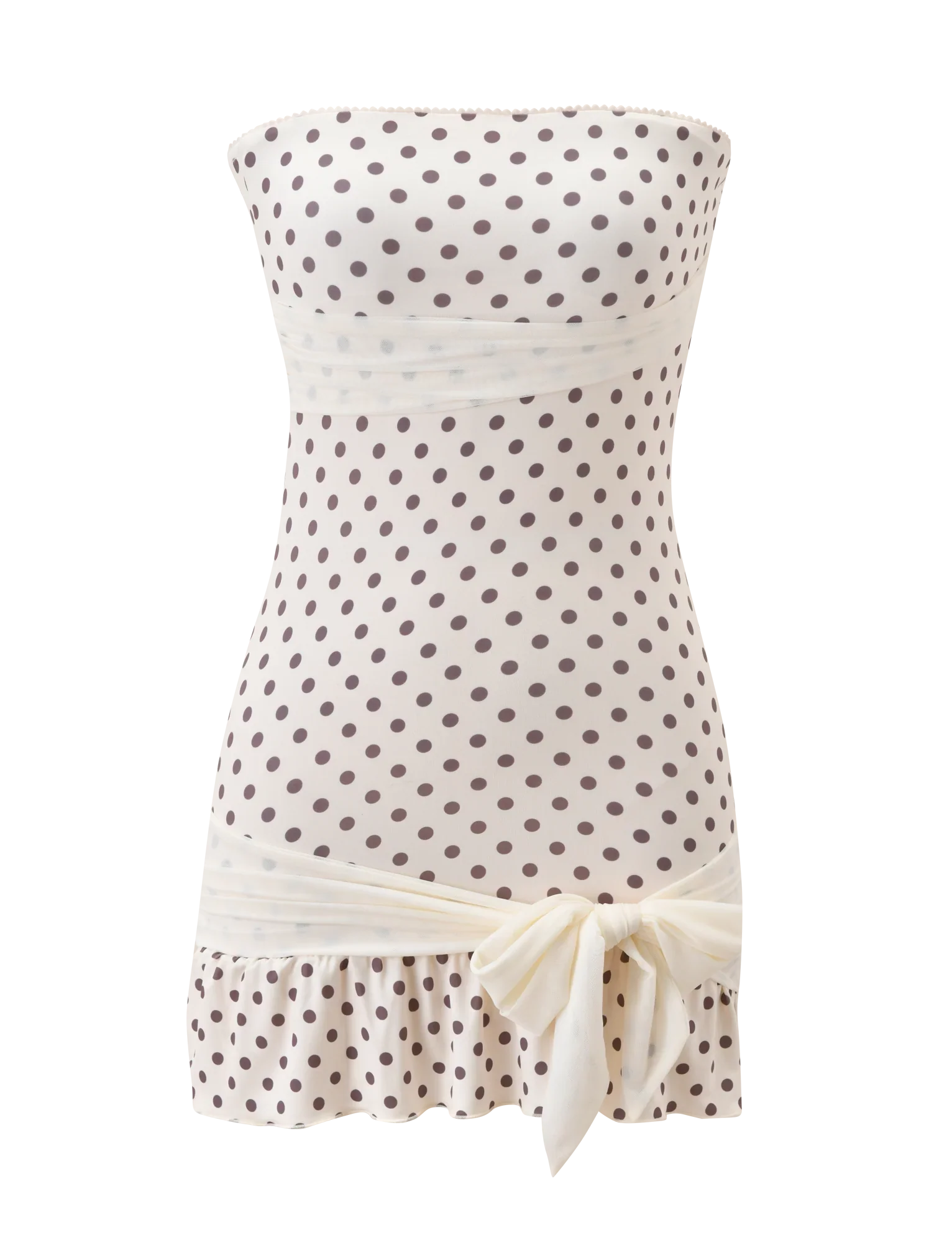 TOVE MINI DRESS - WHITE POLKA DOT