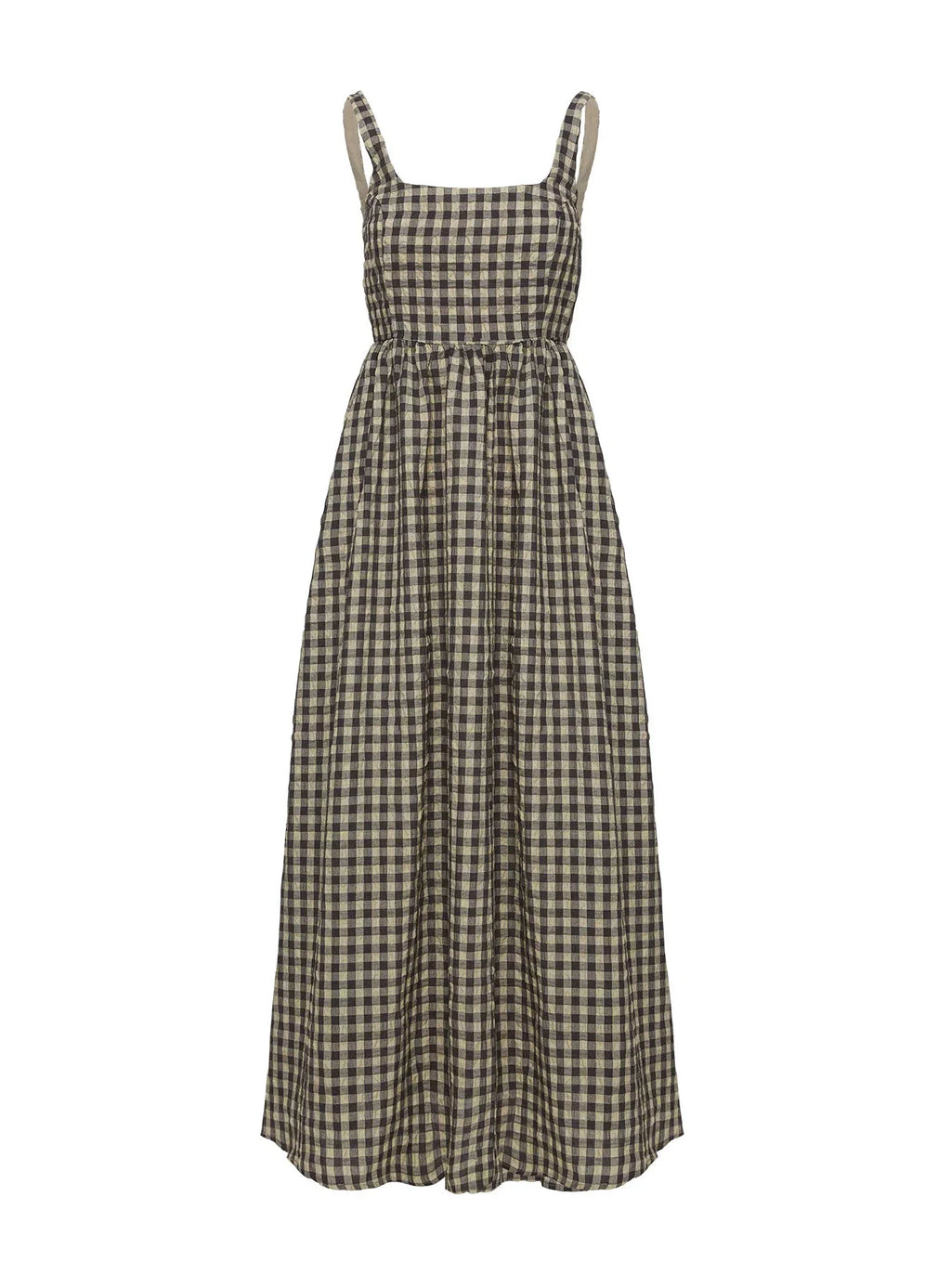 Cartmel Check Maxi Dress Black / Cream