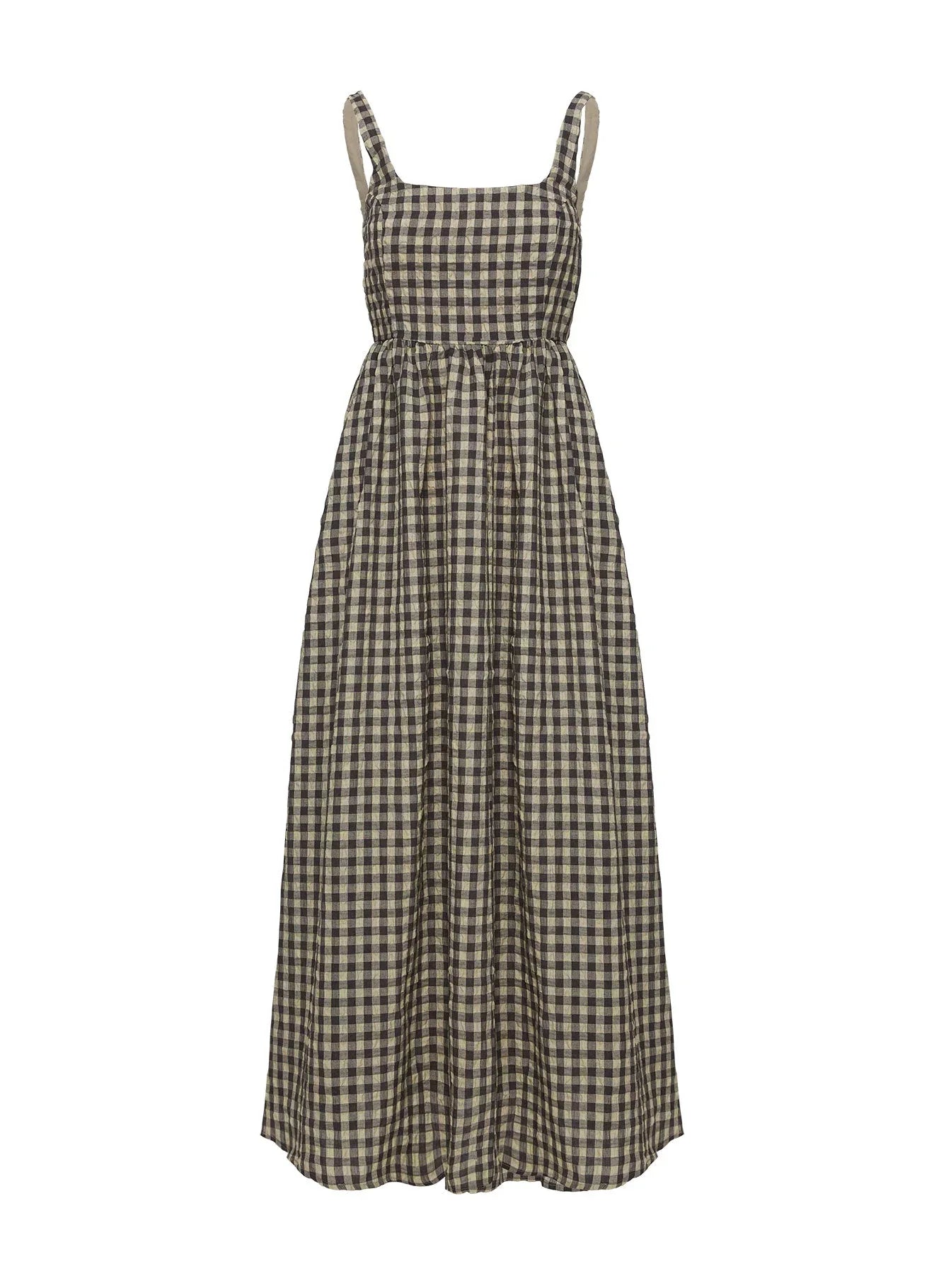 Cartmel Check Maxi Dress Black / Cream