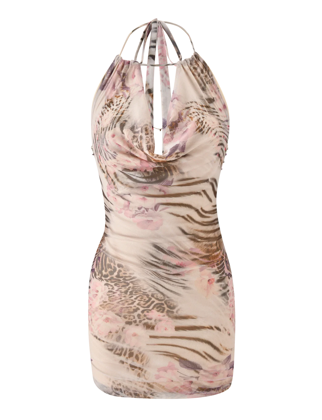 SHANE MINI DRESS - MOODY ANIMAL FLORAL