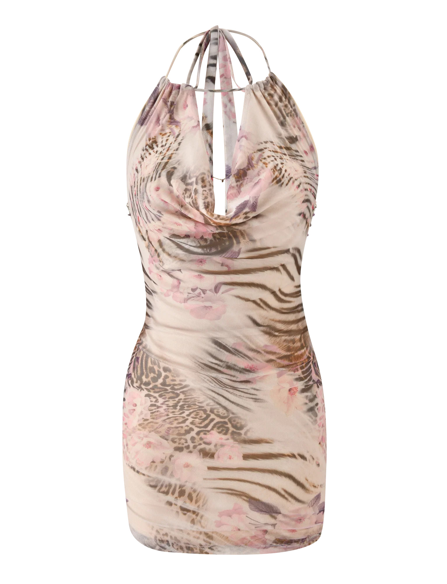 SHANE MINI DRESS - MOODY ANIMAL FLORAL